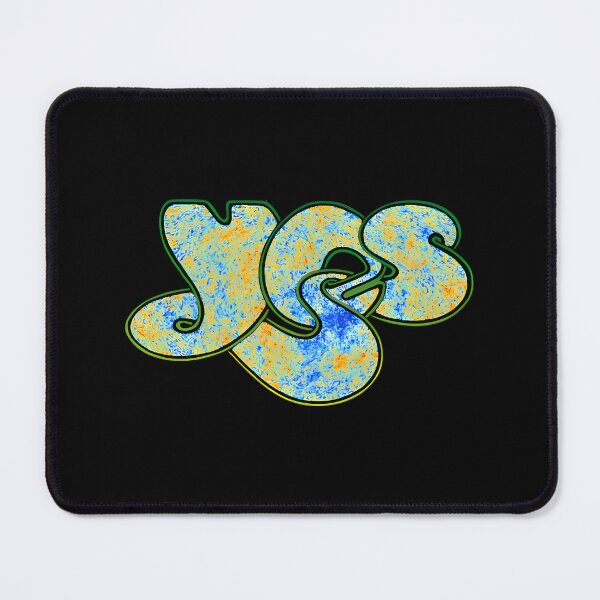 Item preview, Yes Band Logo Speckled Blue Gold Psychedelic Texture designed and sold by LenoreKulas.
