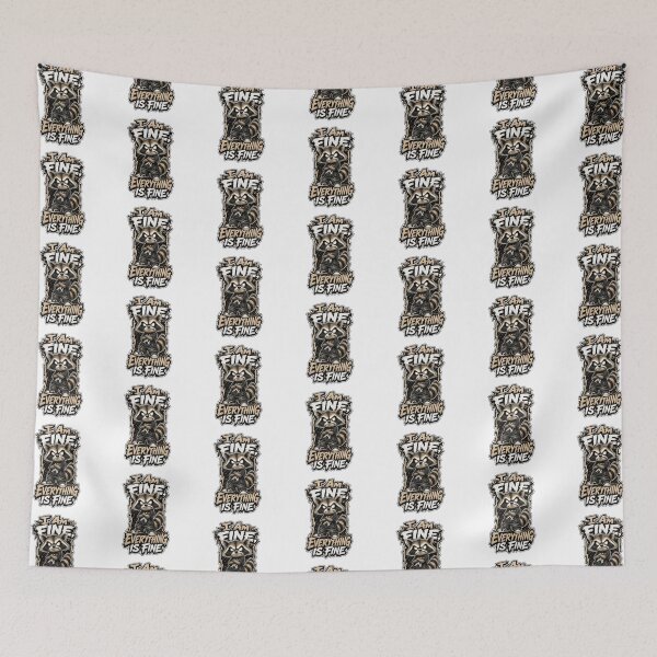 Item preview, I Am Fine Everything Is Fine Funny Raccoon designed and sold by Wilcox PhotoArt.