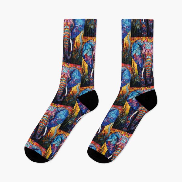 Item preview, Elephant Stained Glass Mosaic designed and sold by pinkal.
