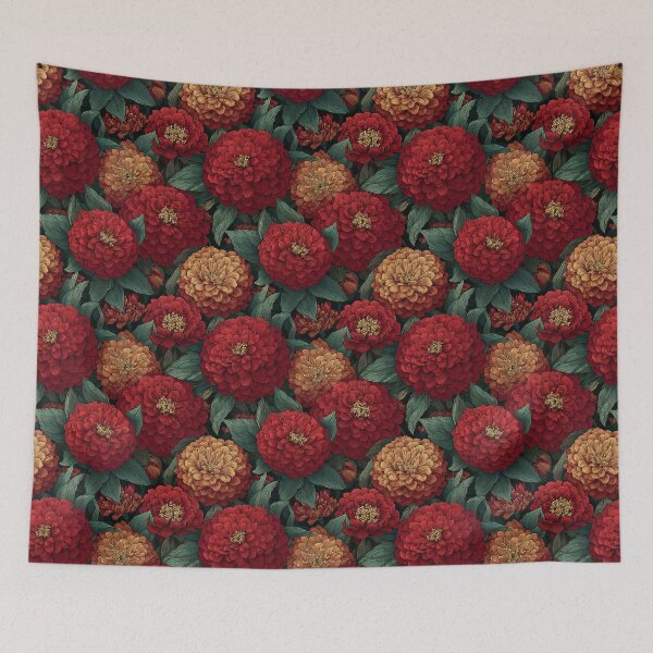Item preview, Petaled Zinnia Texture  - Botanical Garden Pattern - Christmas Gifts For Women designed and sold by RoyalStarsPatts.