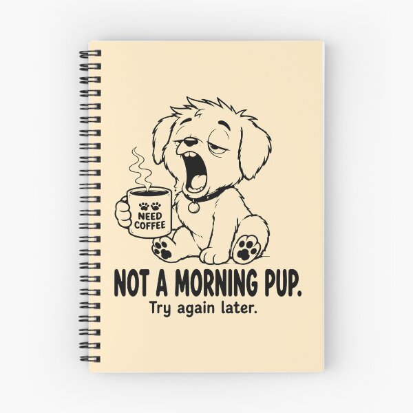 Item preview, Not a Morning Pup – Funny Coffee Dog designed and sold by Sed94.