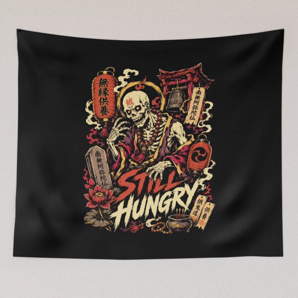 Item preview, Jikininki Undead Spirit Still Hungry Japanese Metal Shirt designed and sold by Tong4130.