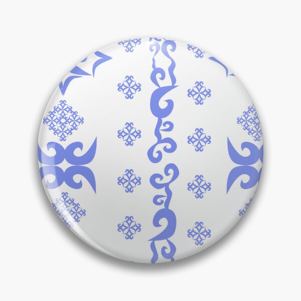 Item preview, Oriental Blue Damask Pattern with Decorative Swirls and Floral Geometric Ornaments designed and sold by Ei-Ei.
