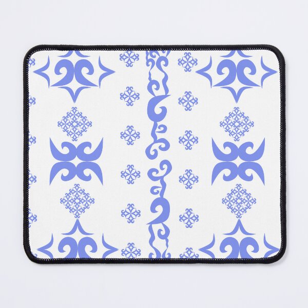 Item preview, Oriental Blue Damask Pattern with Decorative Swirls and Floral Geometric Ornaments designed and sold by Ei-Ei.