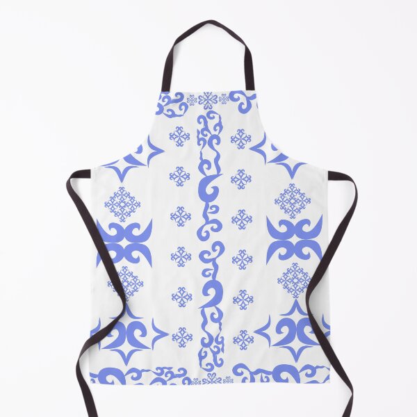 Artikelvorschau, Orientalisch-blaues Damastmuster mit dekorativen Wirbeln und floralen geometrischen Ornamenten entworfen und verkauft von Ei-Ei.