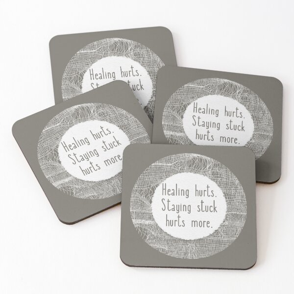 Item preview, Motivational Quote Healing Trauma Silver Gray designed and sold by TackyTime.