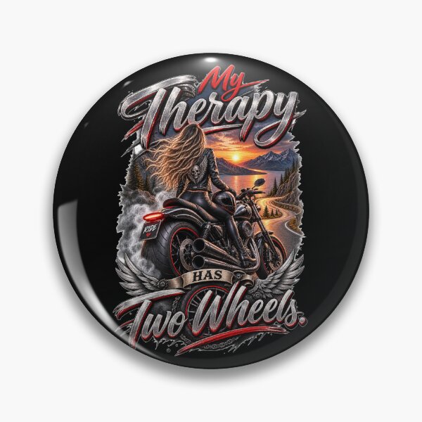 Item preview, My Therapy Has Two Wheels Biker designed and sold by Wild Ink Studio by Barbara.