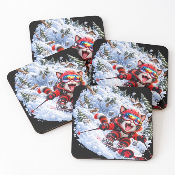 Item preview, Extreme Skiing Cat  designed and sold by ARabbitHole.