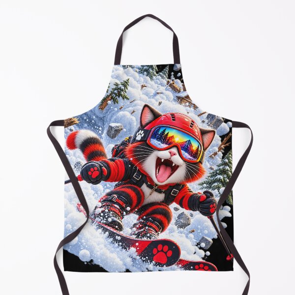 Item preview, Extreme Skiing Cat designed and sold by ARabbitHole.