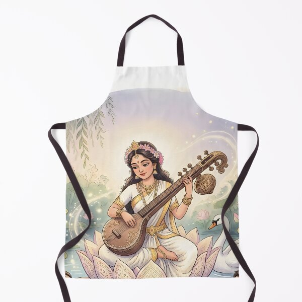 Item preview, Goddess Saraswati Teaching Music to Children designed and sold by hutofdesigns.