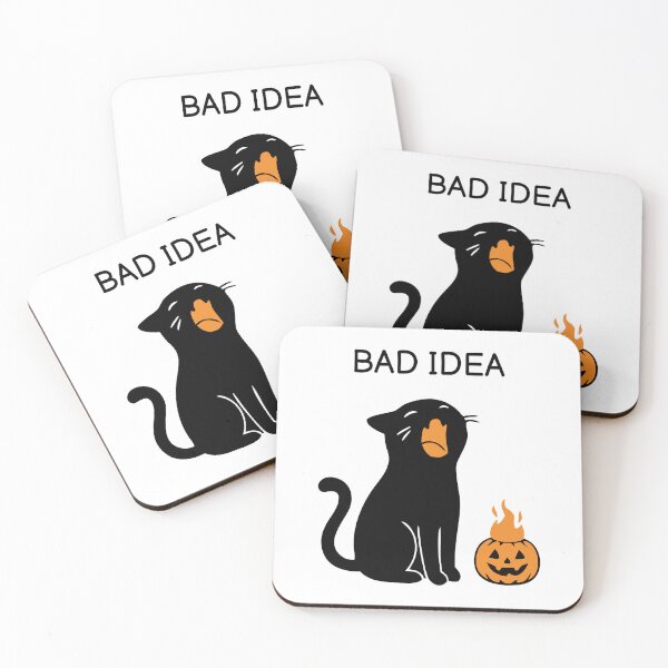 Item preview, Bad Idea Funny Halloween Black Cat  designed and sold by FUEGO & NOX.
