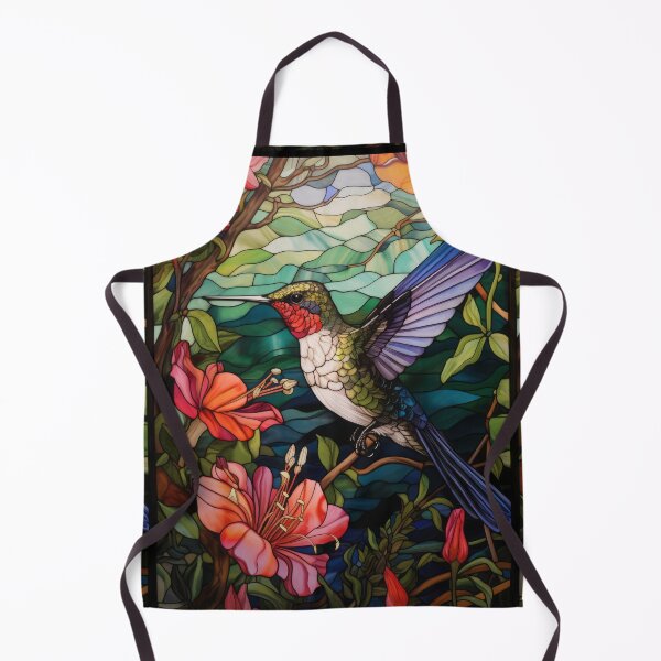 Item preview, Hummingbird Stained Glass Floral designed and sold by pinkal.