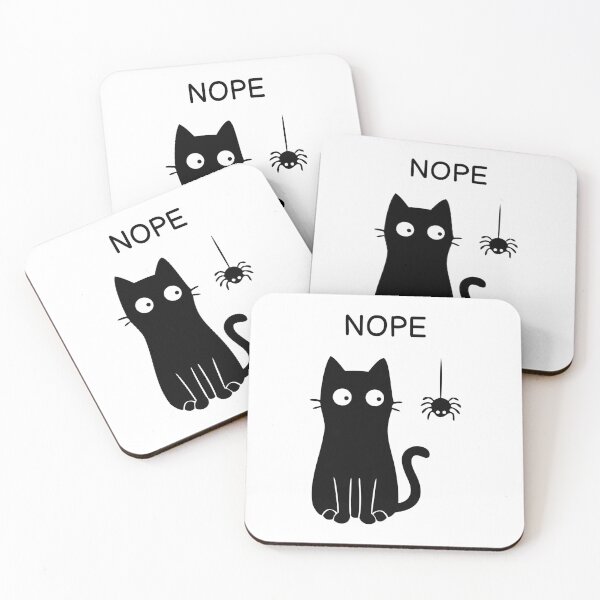 Item preview, Nope Funny Halloween Black Cat  designed and sold by FUEGO & NOX.
