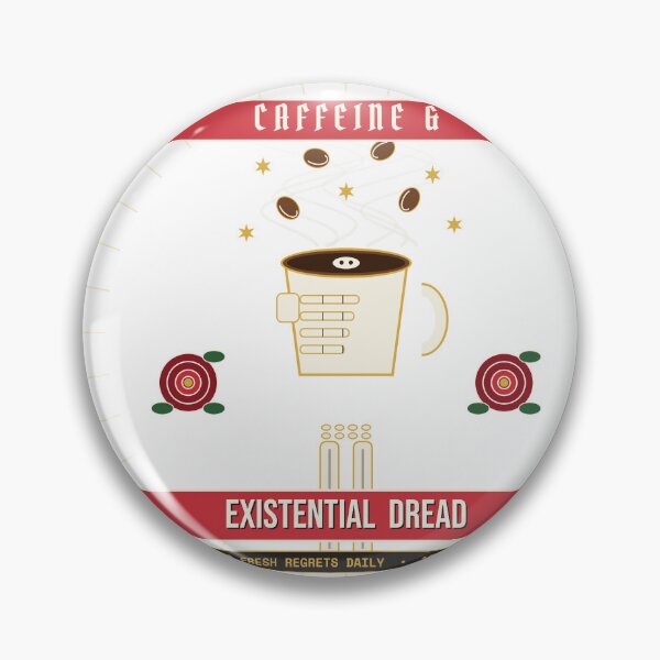 Item preview, Caffeine and Existential Dread - Vintage Tattoo Skeleton Coffee Lover designed and sold by GSideArtStore.