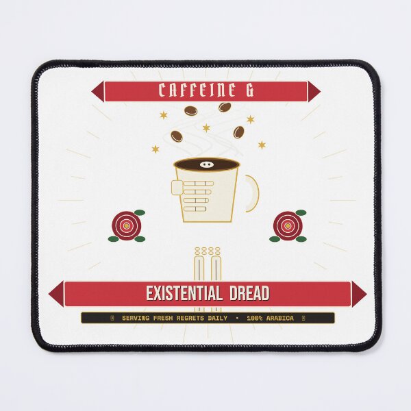 Item preview, Caffeine and Existential Dread - Vintage Tattoo Skeleton Coffee Lover designed and sold by GSideArtStore.