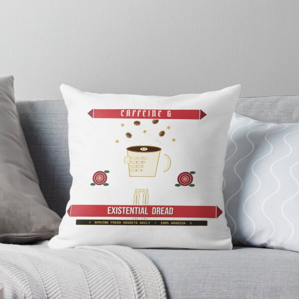 Item preview, Caffeine and Existential Dread - Vintage Tattoo Skeleton Coffee Lover designed and sold by GSideArtStore.