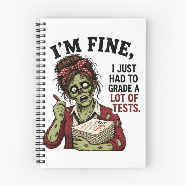 Item preview, I’m Fine I Just Had to Grade a Lot of Tests – Funny Zombie Teacher Grading Humor designed and sold by SVALANART.