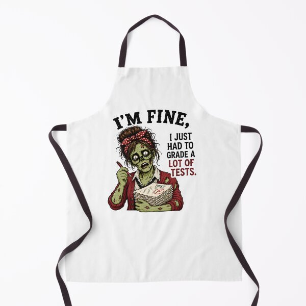 Item preview, I’m Fine I Just Had to Grade a Lot of Tests – Funny Zombie Teacher Grading Humor designed and sold by SVALANART.