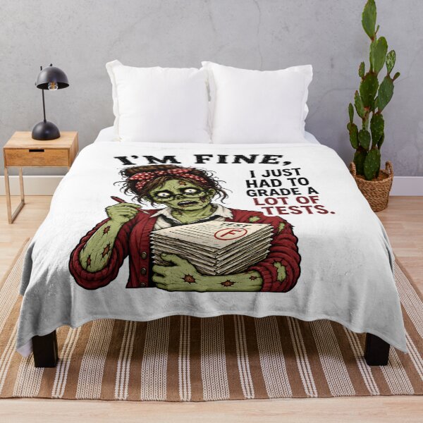 Item preview, I’m Fine I Just Had to Grade a Lot of Tests – Funny Zombie Teacher Grading Humor designed and sold by SVALANART.