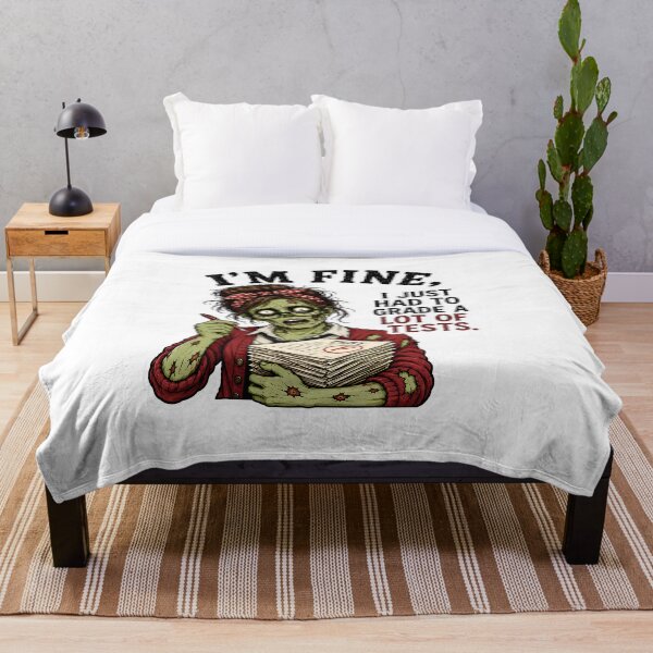 Item preview, I’m Fine I Just Had to Grade a Lot of Tests – Funny Zombie Teacher Grading Humor designed and sold by SVALANART.