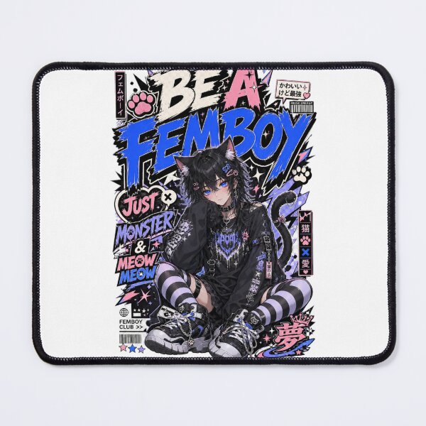 Item preview, Be a Femboy Cute Cat Anime Japanese Streetwear designed and sold by SoulTreasures.