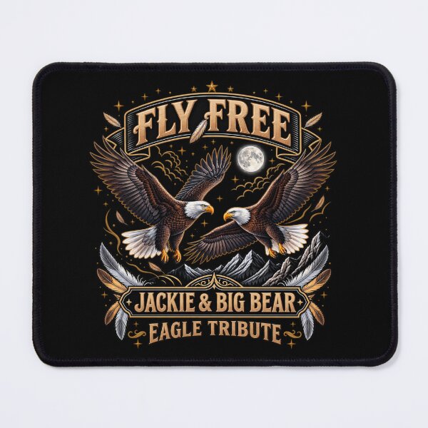 Item preview, Fly Free Jackie Big Bear Eagle Tribute designed and sold by Zbixu.