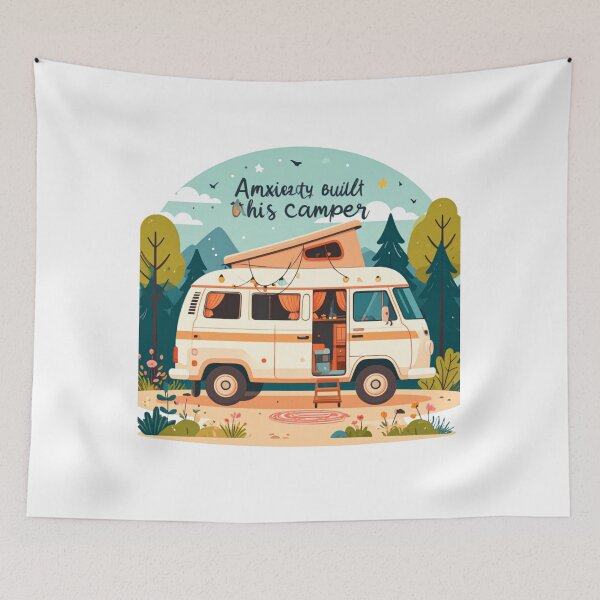 Item preview, Anxiety Built This Camper - Cute Vintage Retro Van Life designed and sold by NeonSketch Lab.