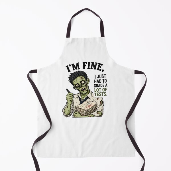 Item preview, I’m Fine I Just Had to Grade a Lot of Tests – Funny Zombie Teacher Grading Gift designed and sold by SVALANART.