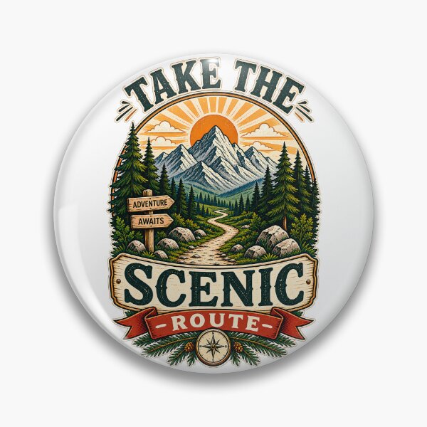 Item preview, Take The Scenic Route Hiking Mountain Outdoor designed and sold by Haji  Kamora.