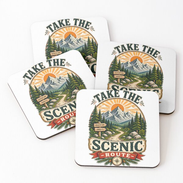 Item preview, Take The Scenic Route Hiking Mountain Outdoor designed and sold by Haji  Kamora.