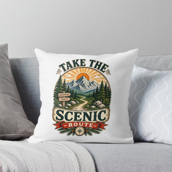 Item preview, Take The Scenic Route Hiking Mountain Outdoor designed and sold by Haji  Kamora.