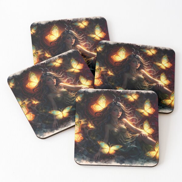 Item preview, Enchanted Forest with Glowing Butterflies designed and sold by cuprum.