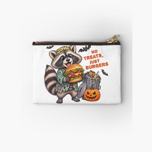 Artikelvorschau, Keine Süßigkeiten, nur Burger – Lustiges Waschbär-Design für Halloween entworfen und verkauft von Buli89.