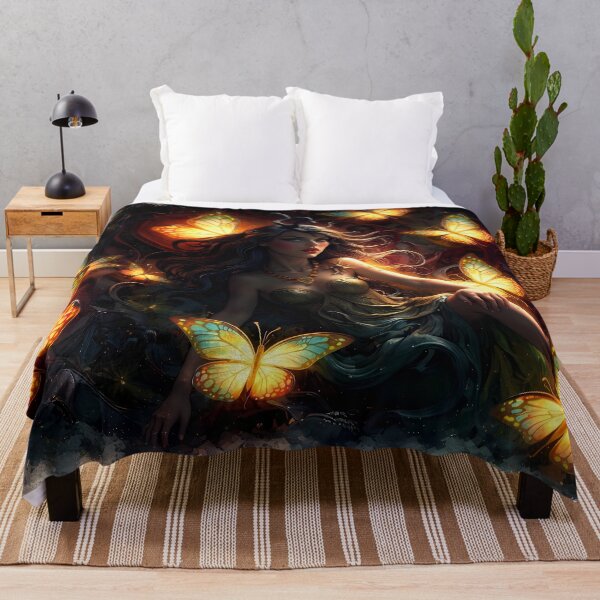 Item preview, Enchanted Forest with Glowing Butterflies designed and sold by cuprum.