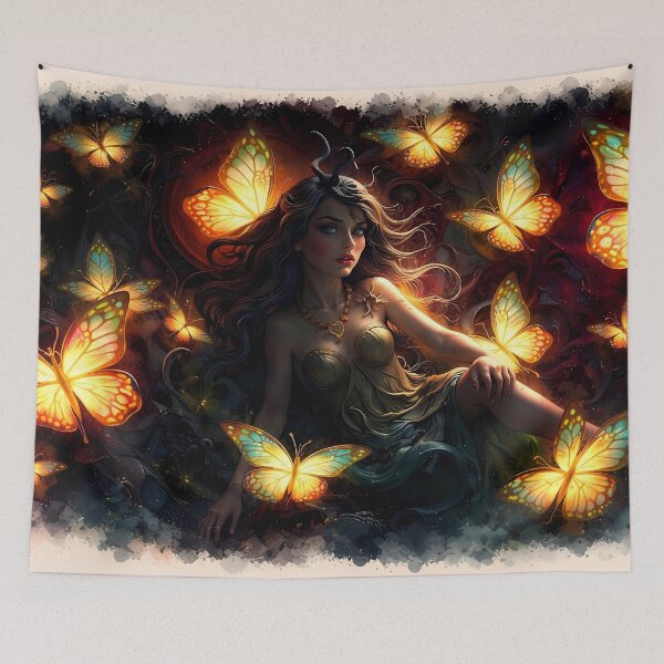 Item preview, Enchanted Forest with Glowing Butterflies designed and sold by cuprum.