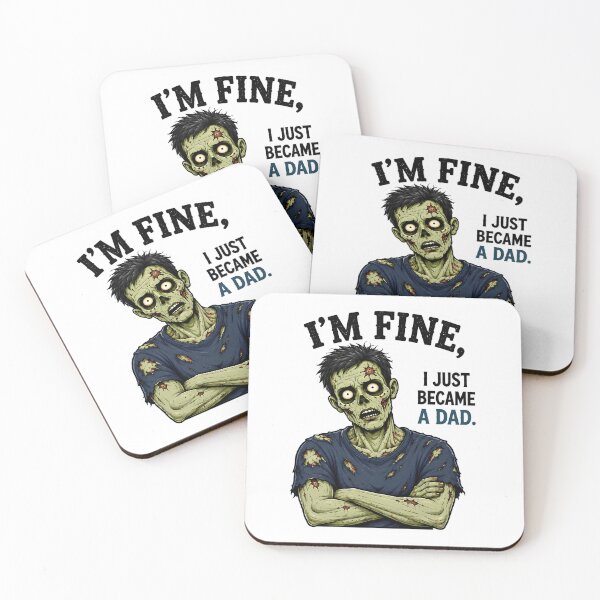 Item preview, I’m Fine I Just Became a Dad – Funny New Dad Zombie Gift for First Time Fathers designed and sold by SVALANART.