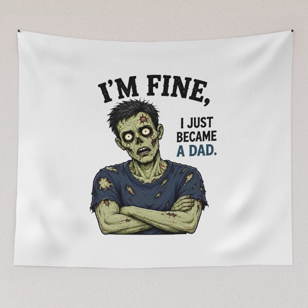 Item preview, I’m Fine I Just Became a Dad – Funny New Dad Zombie Gift for First Time Fathers designed and sold by SVALANART.