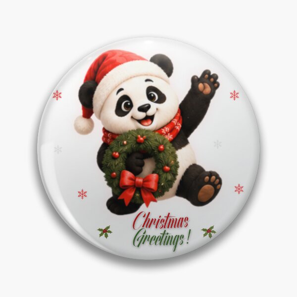 Item preview, Cute Santa Panda Christmas Greetings Holiday Artwork designed and sold by EnginerdStudio.