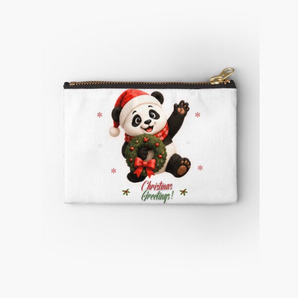 Item preview, Cute Santa Panda Christmas Greetings Holiday Artwork designed and sold by EnginerdStudio.