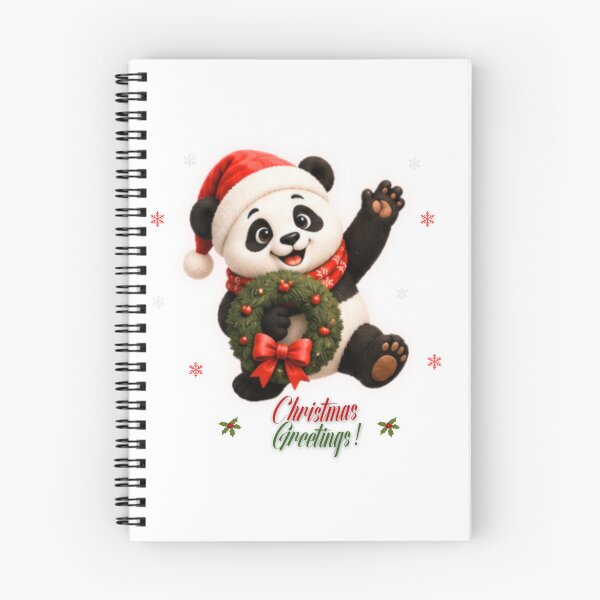 Item preview, Cute Santa Panda Christmas Greetings Holiday Artwork designed and sold by EnginerdStudio.