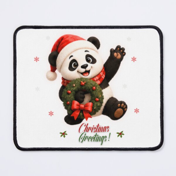Item preview, Cute Santa Panda Christmas Greetings Holiday Artwork designed and sold by EnginerdStudio.