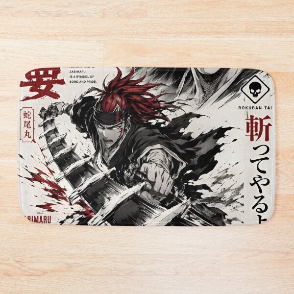 Item preview, Red Haired Anime Swordsman – Japanese Ink Warrior Manga Style Artwork designed and sold by Dyan4.