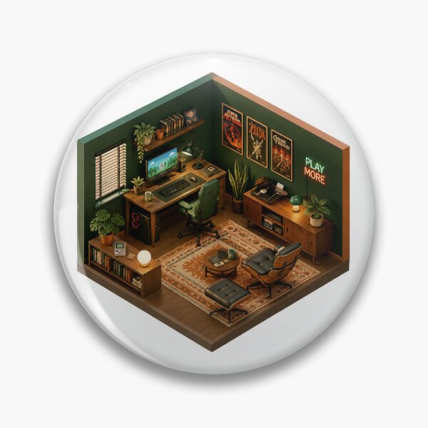Item preview, Retro Gaming Room Isometric Diorama designed and sold by 3dleonardo.
