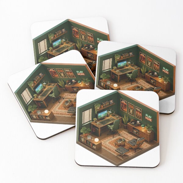 Item preview, Retro Gaming Room Isometric Diorama designed and sold by 3dleonardo.