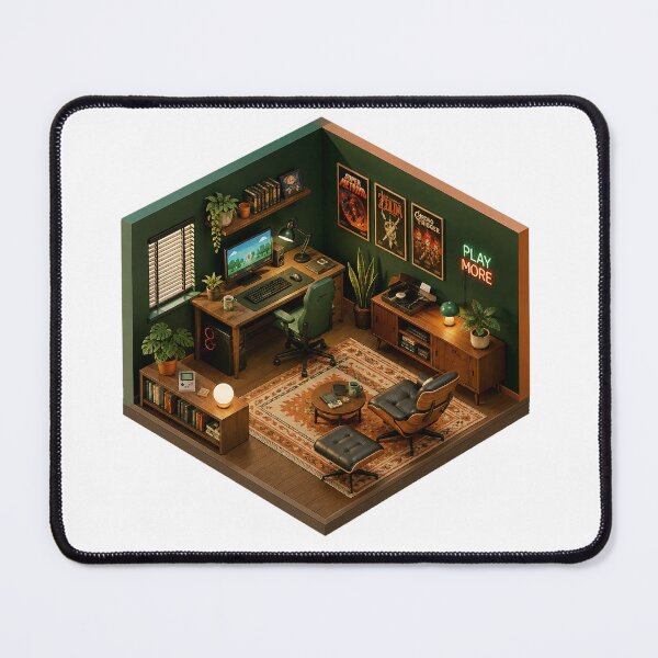 Item preview, Retro Gaming Room Isometric Diorama designed and sold by 3dleonardo.