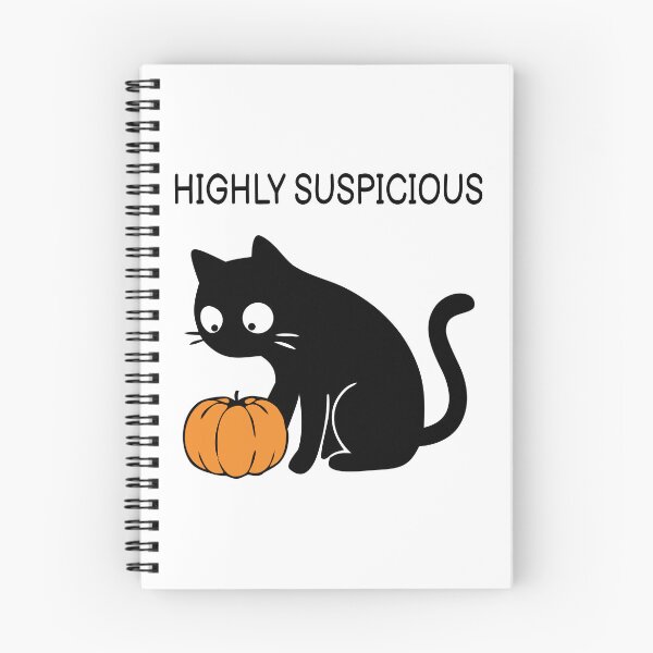 Item preview, Highly Suspicious Funny Halloween Black Cat  designed and sold by FUEGO & NOX.