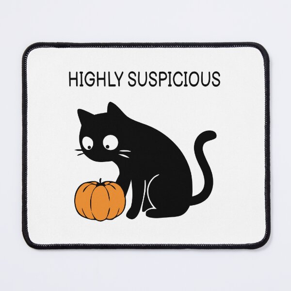Item preview, Highly Suspicious Funny Halloween Black Cat  designed and sold by FUEGO & NOX.