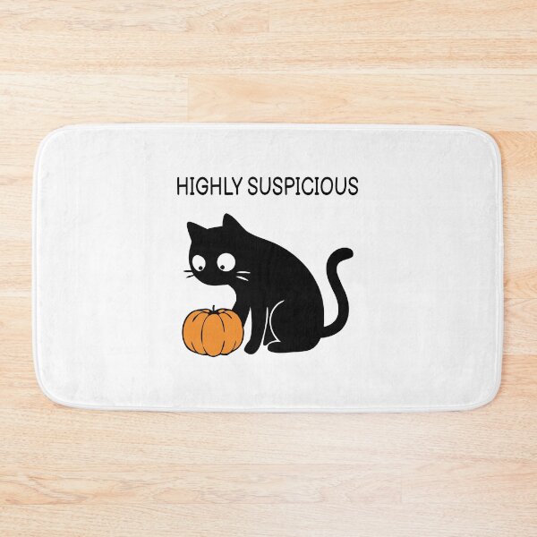 Item preview, Highly Suspicious Funny Halloween Black Cat  designed and sold by FUEGO & NOX.