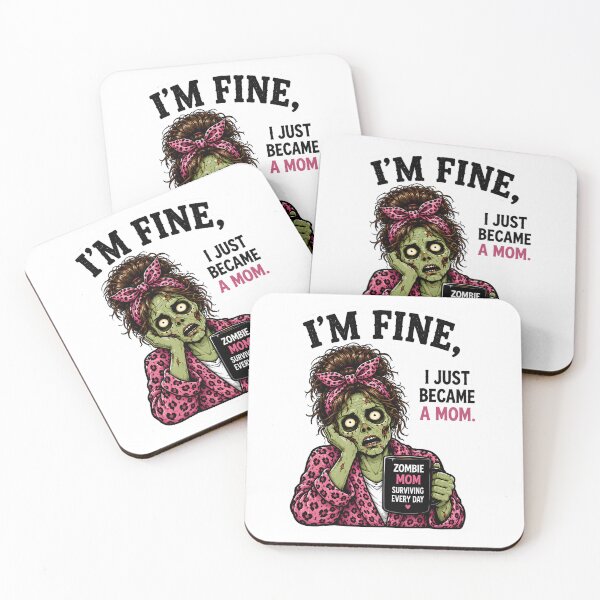 Item preview, I’m Fine I Just Became a Mom – Funny New Mom Zombie Gift for First Time Mothers designed and sold by SVALANART.