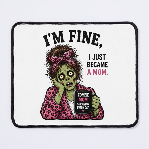 Item preview, I’m Fine I Just Became a Mom – Funny New Mom Zombie Gift for First Time Mothers designed and sold by SVALANART.
